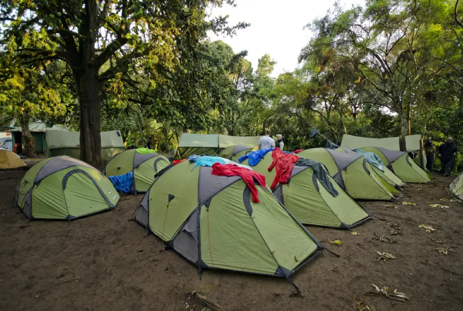 In Tents at Shira 1 Camp