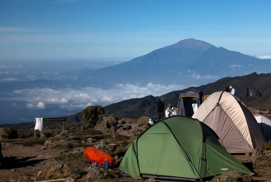 In Tents at Shira 2 Camp