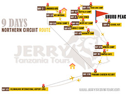 kilimanjaro Route Map